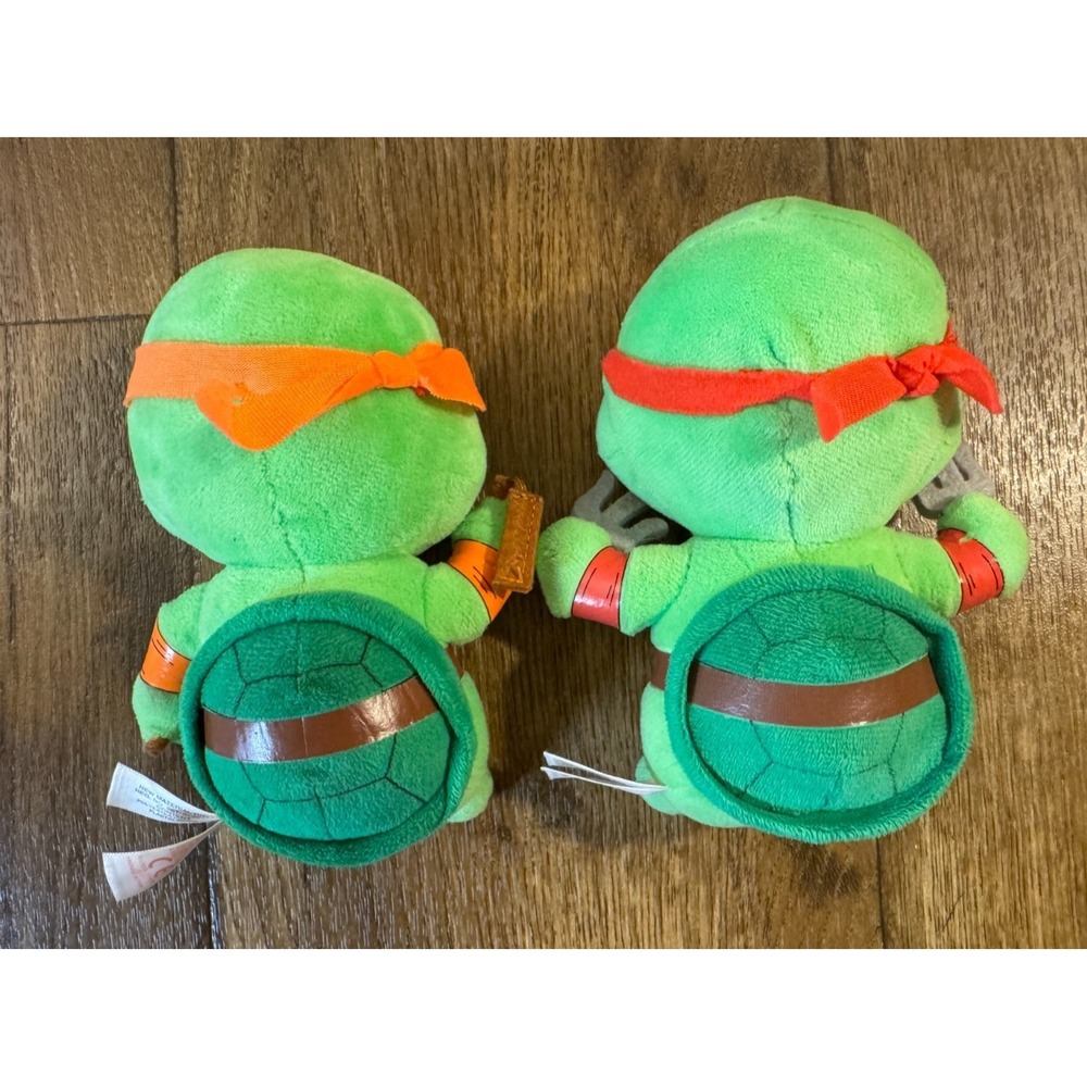 TY Teenage Mutant Ninja Turtles TMNT Plush Toy Lot Michaelangelo Raphael 2017 - Picture 4 of 10